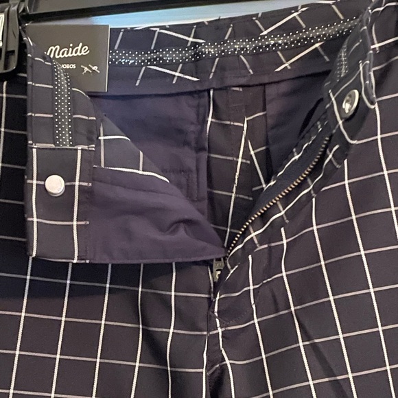 Men’s Bonobos Maide Navy Windowpane Golf Pants 30/30 Straight NWT - Picture 3 of 8
